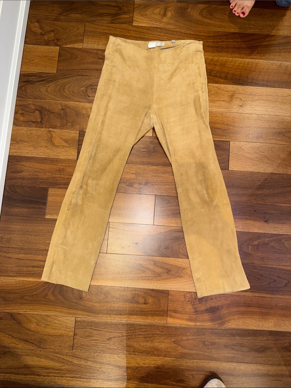 Vince Camel Tan Suede Boot Cut Pants